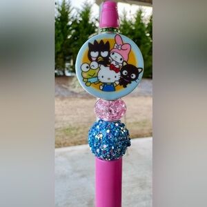 Hello Kitty Sanrio My Melody Keroppi Handcrafted Glittery Pen Stationery Gift